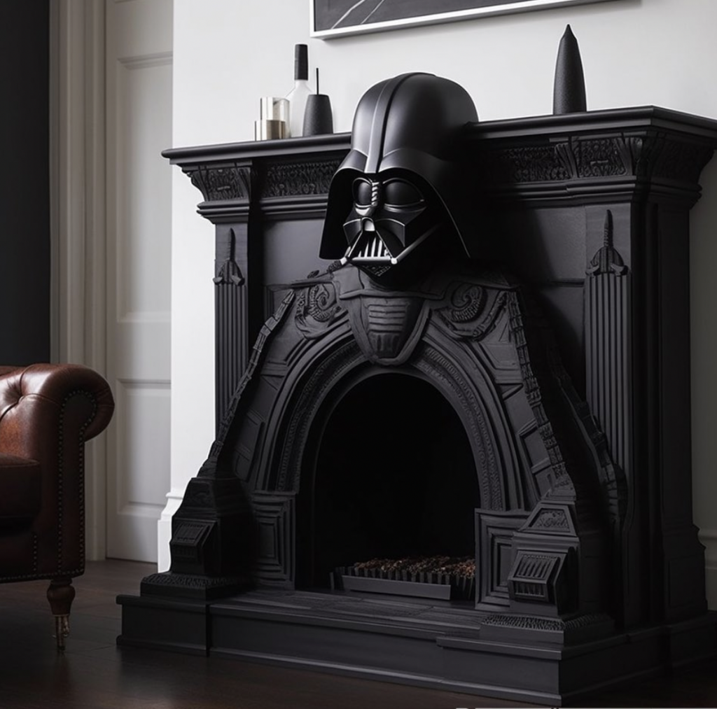 Black Star Wars Fireplace