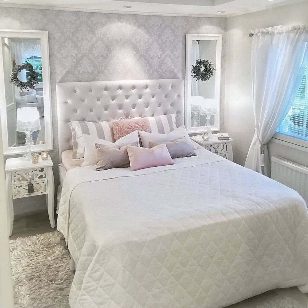 White Bedroom With Light Grey Accents