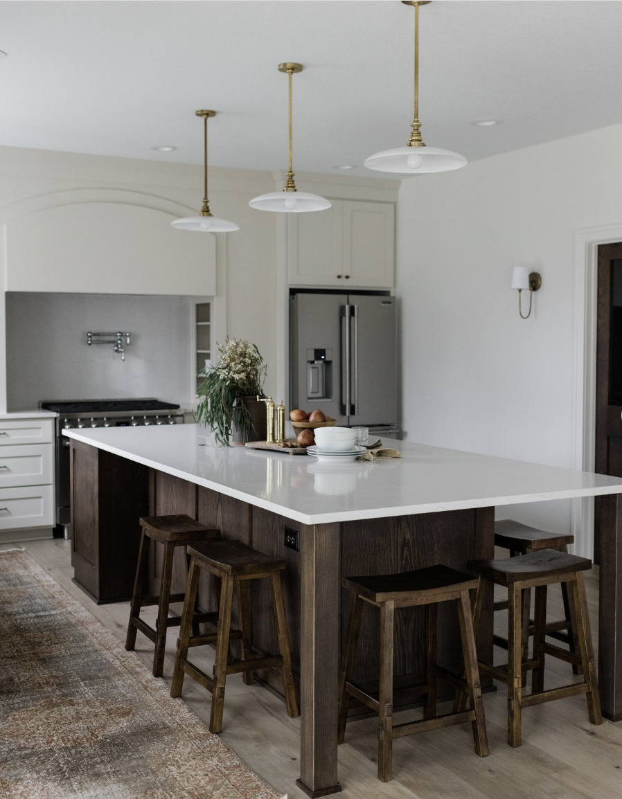 35 Gorgeous White Kitchen With Wood Island Ideas You'll Love