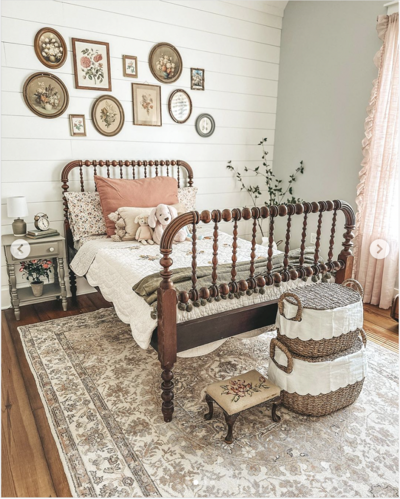 Rustic Victorian Style Toddler Girls Room Design