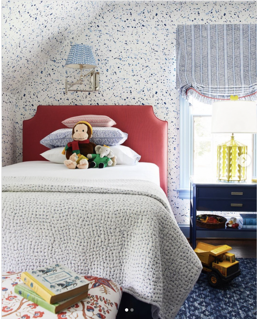 Red Bed And Blue Theme Bedroom Ideas For Toddler Girl