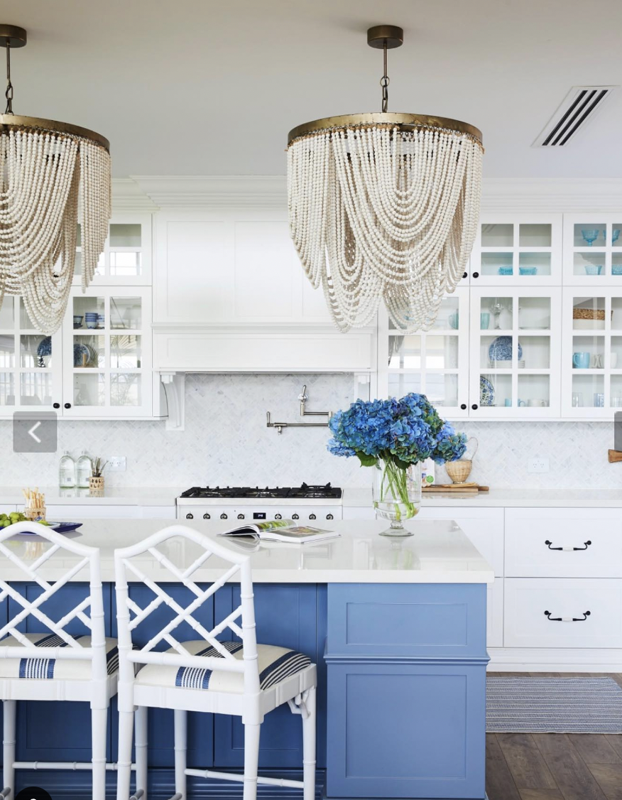 35 Beautiful White Kitchen With Blue Island Ideas You Will Love