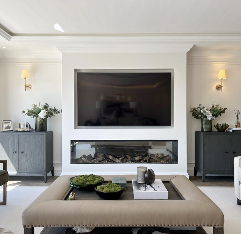 25 Practical Yet Beautiful Electric Fireplace With TV Above Ideas