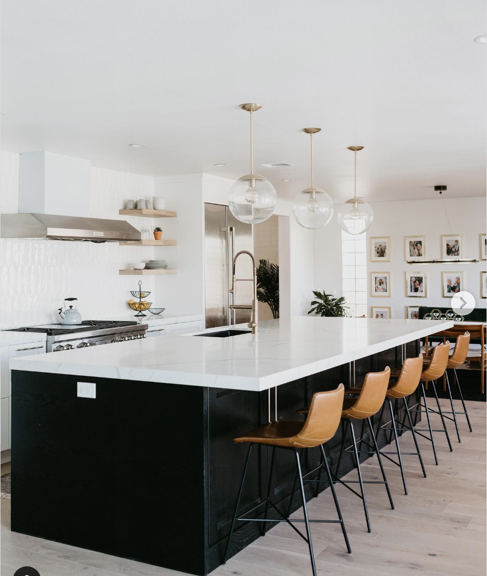 30 Modern White Kitchen With Black Island Ideas