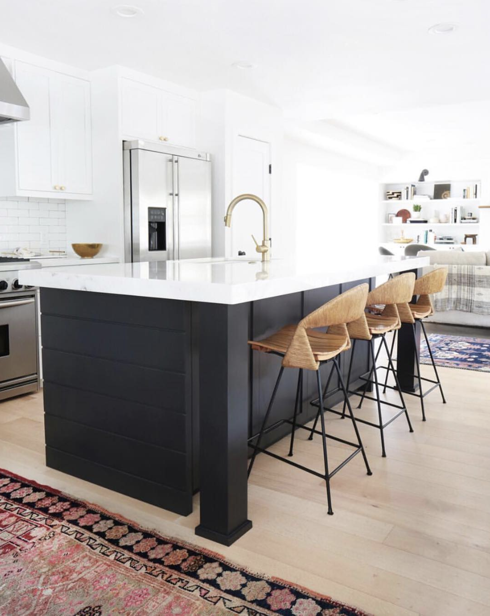 30 Modern White Kitchen With Black Island Ideas