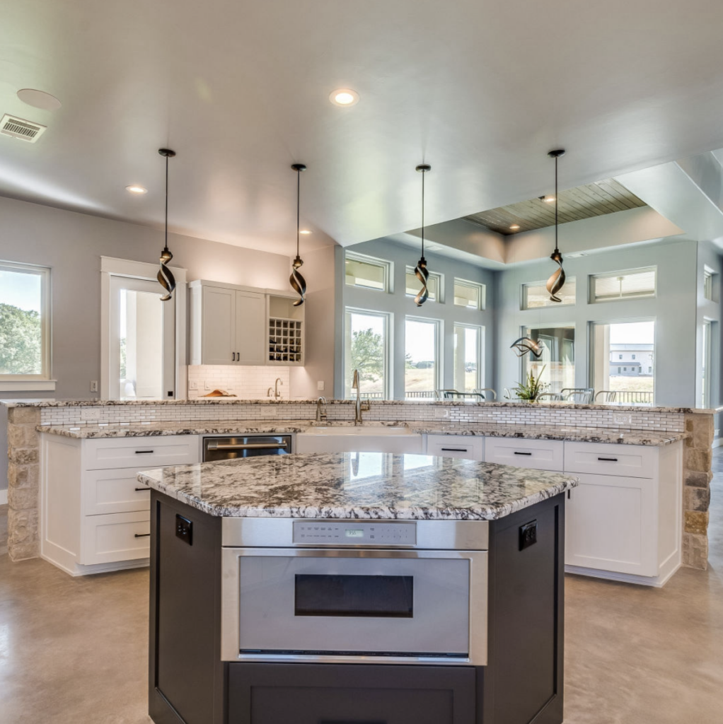 Hexagonal Shaped Kitchen Island With Oven