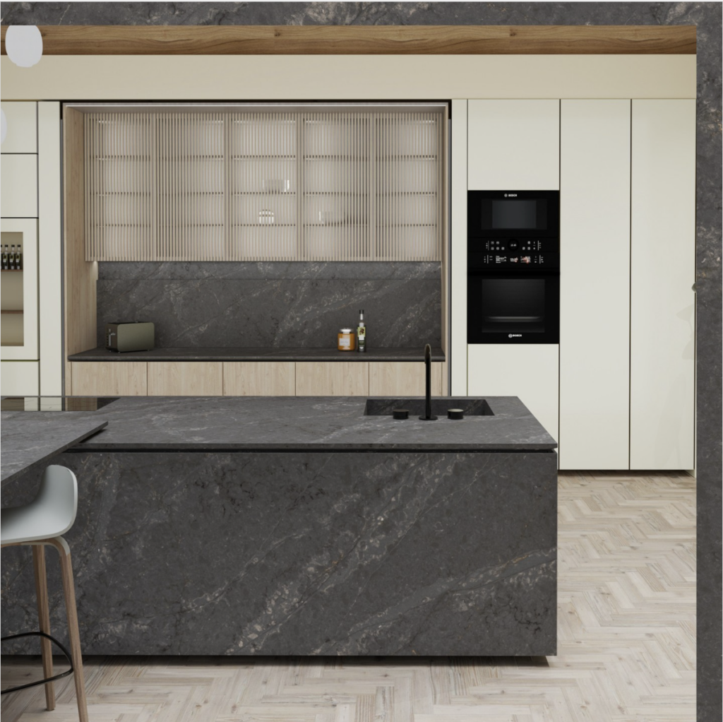 Grey Marble Island For Kitchen