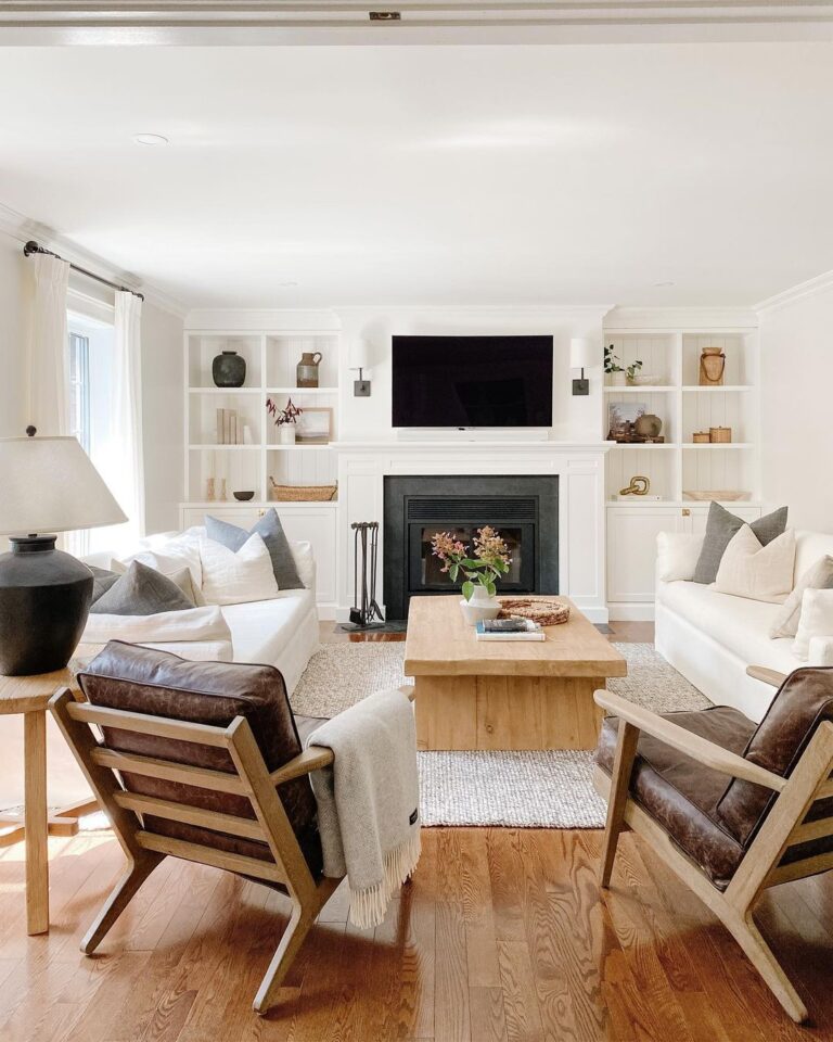 30 Floating Shelves Around Fireplace Ideas for Your Home