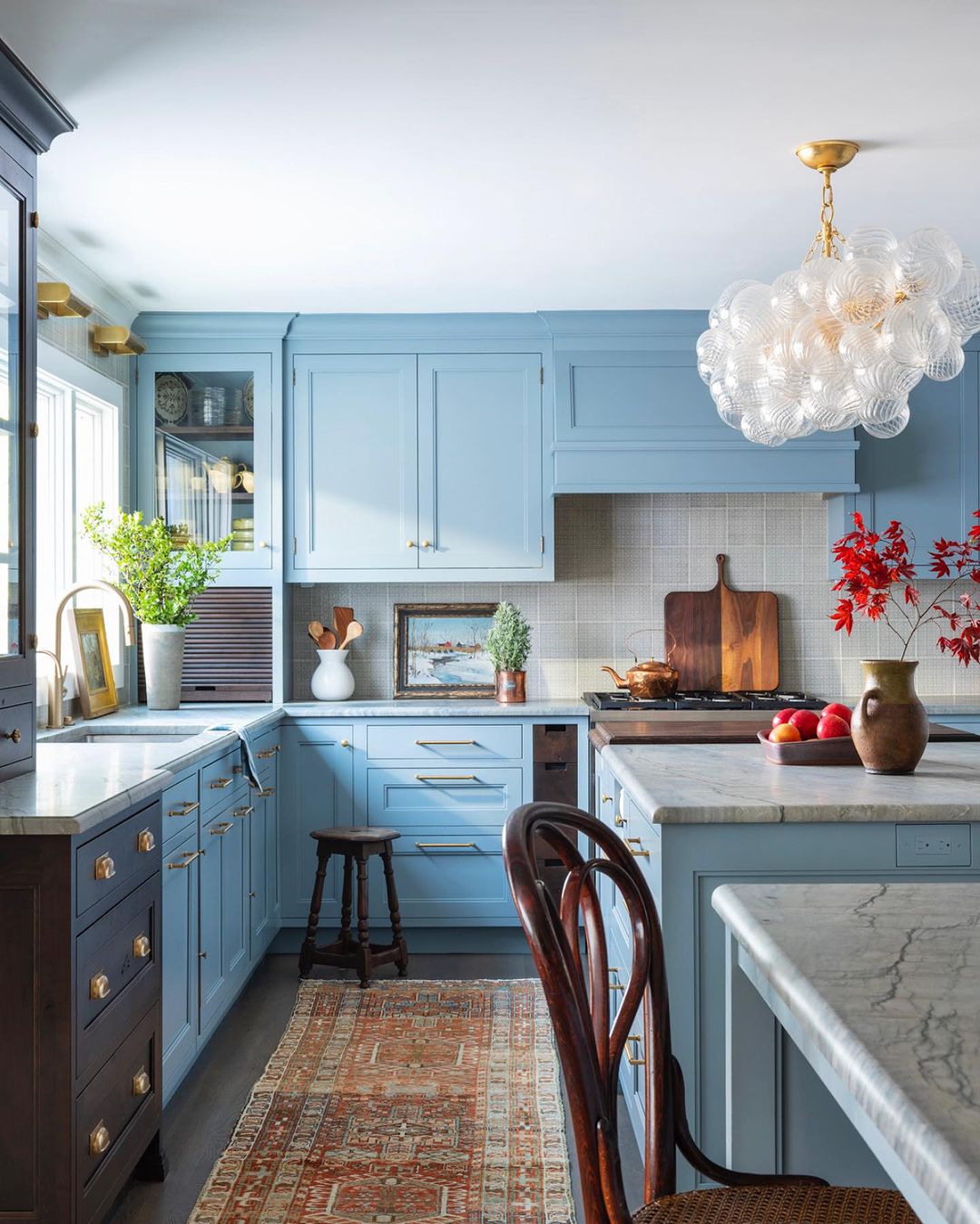 30 Amazing Farmhouse Blue Kitchen To Transform Your Kitchen