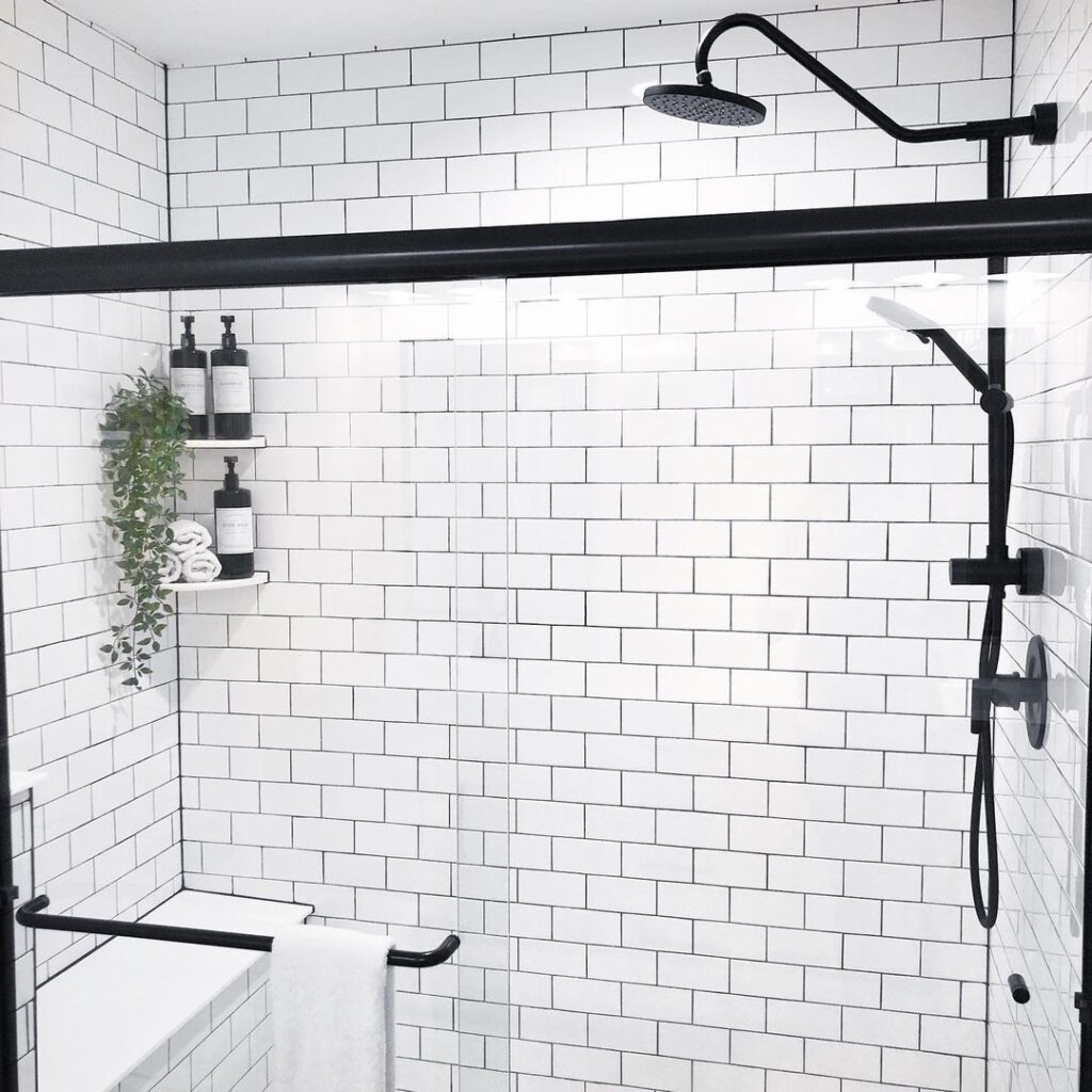 Bathroom Remodel Subway Tiles Shower With A Bench