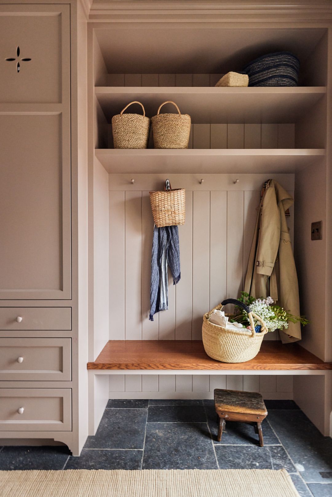 Rustic Charm: Woven Storage Warmth