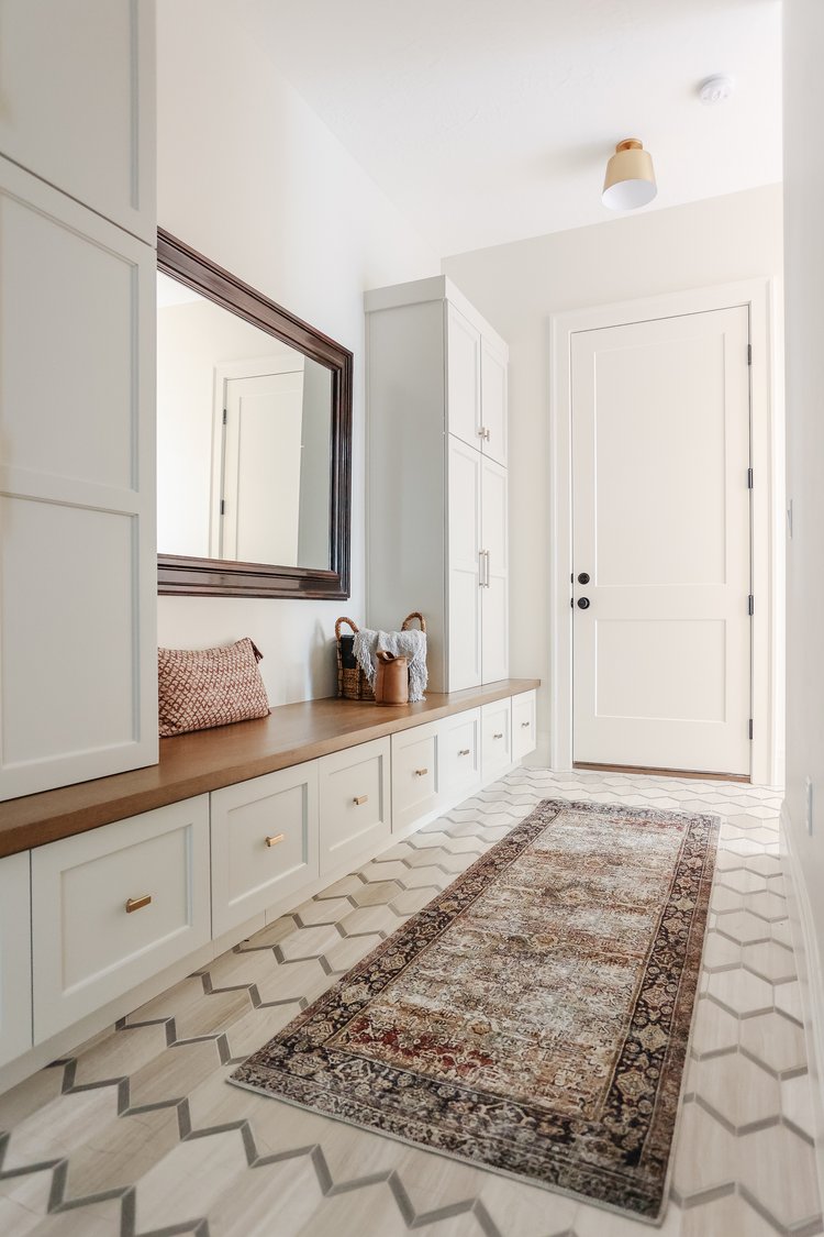 Classic Meets Contemporary: Streamlined Mudroom Storage