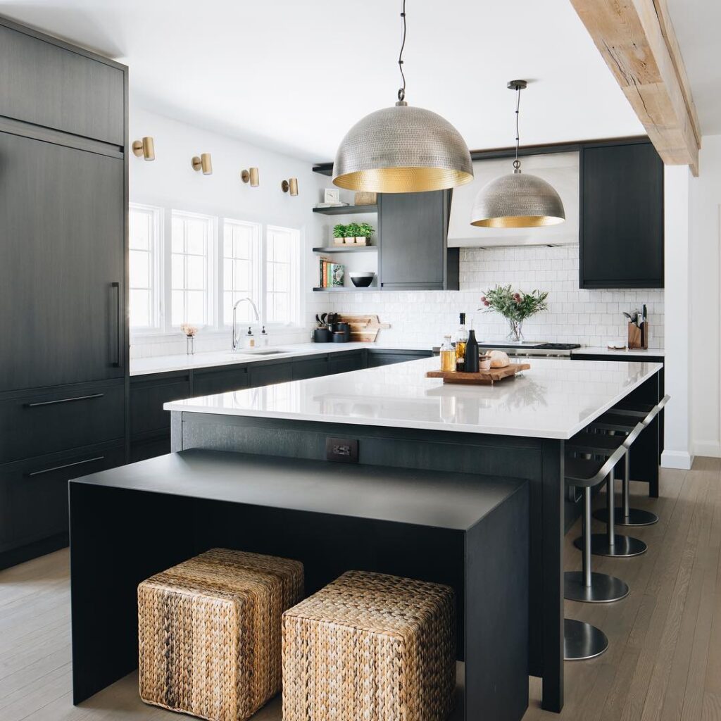 27 Beautiful Black And White Modern Kitchen Ideas