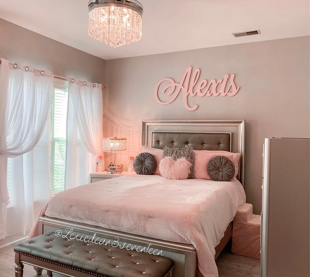 Opulent Personalization For Pink Bedroom