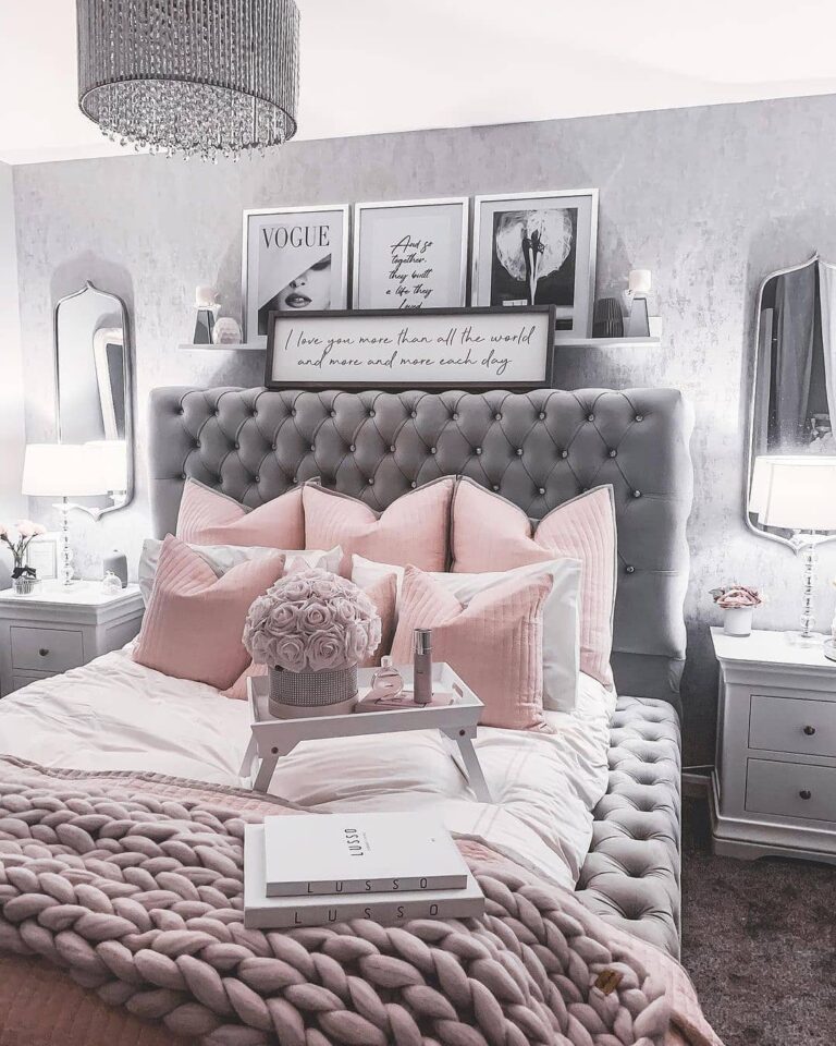 27 Beautiful Pink And Grey Bedroom Ideas You Will Love