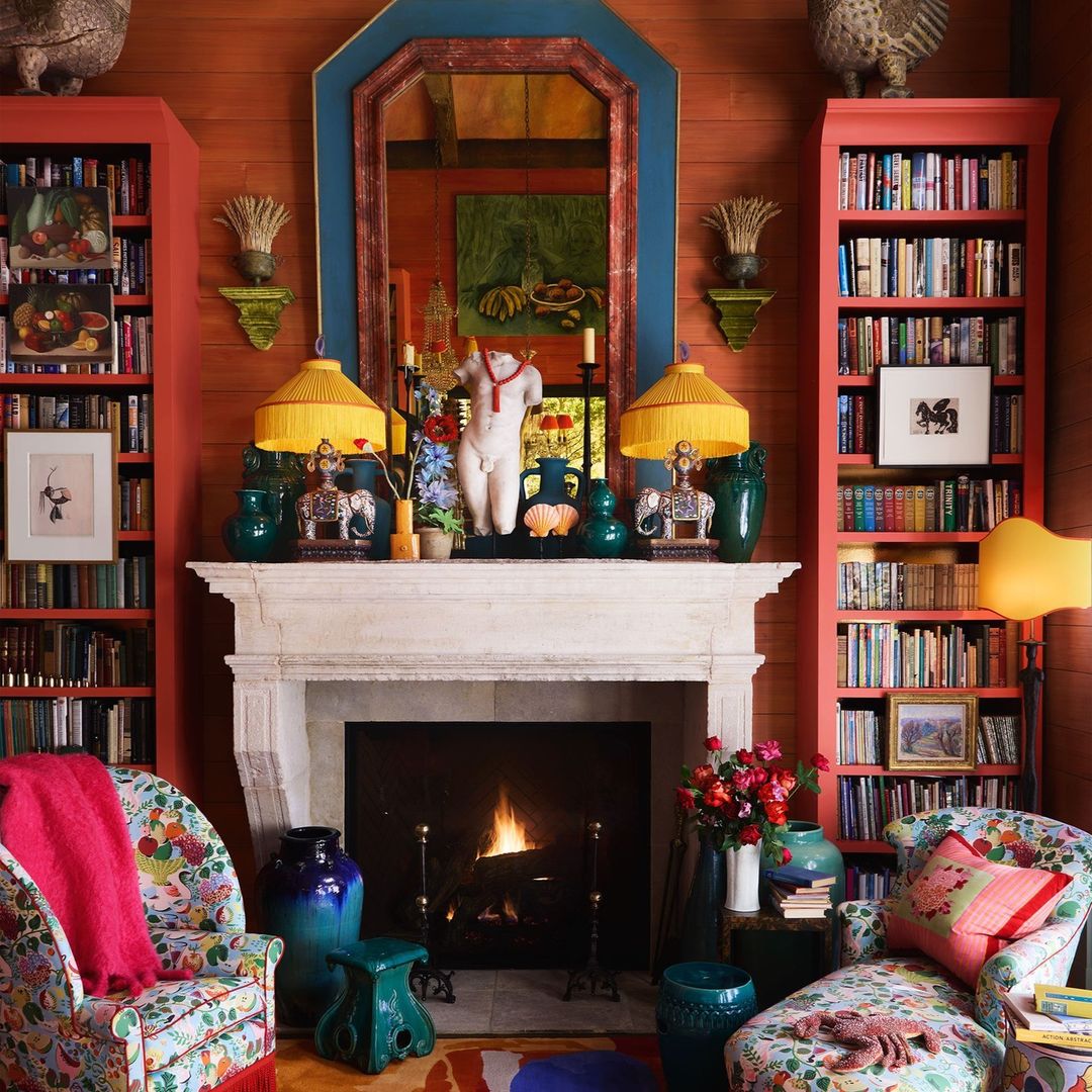 Eclectic Warmth Around the Hearth