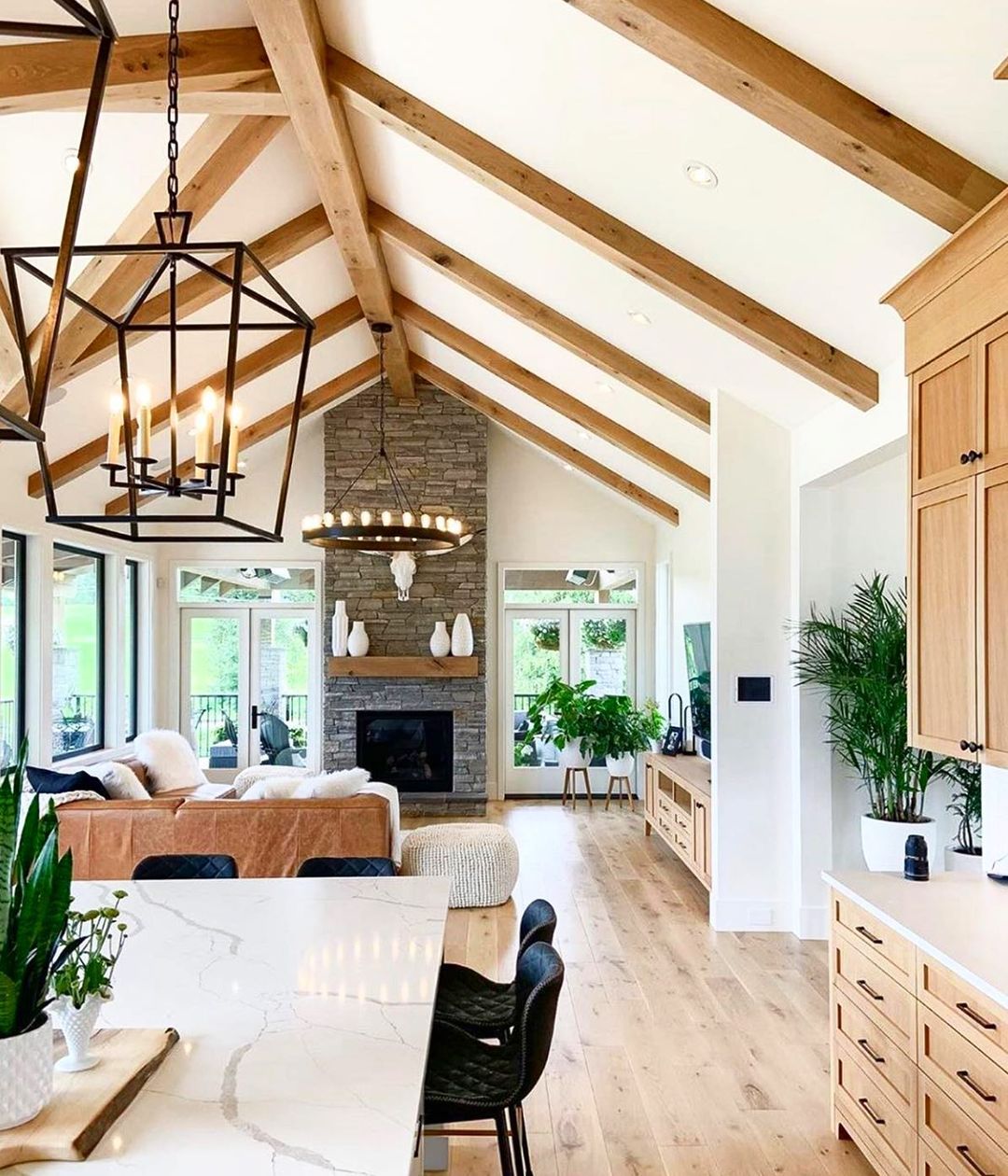 Elegant A-frame with Refined Beams