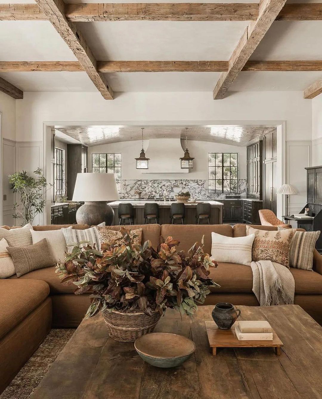 Timeless Texture with Reclaimed Wood Decorative Beams