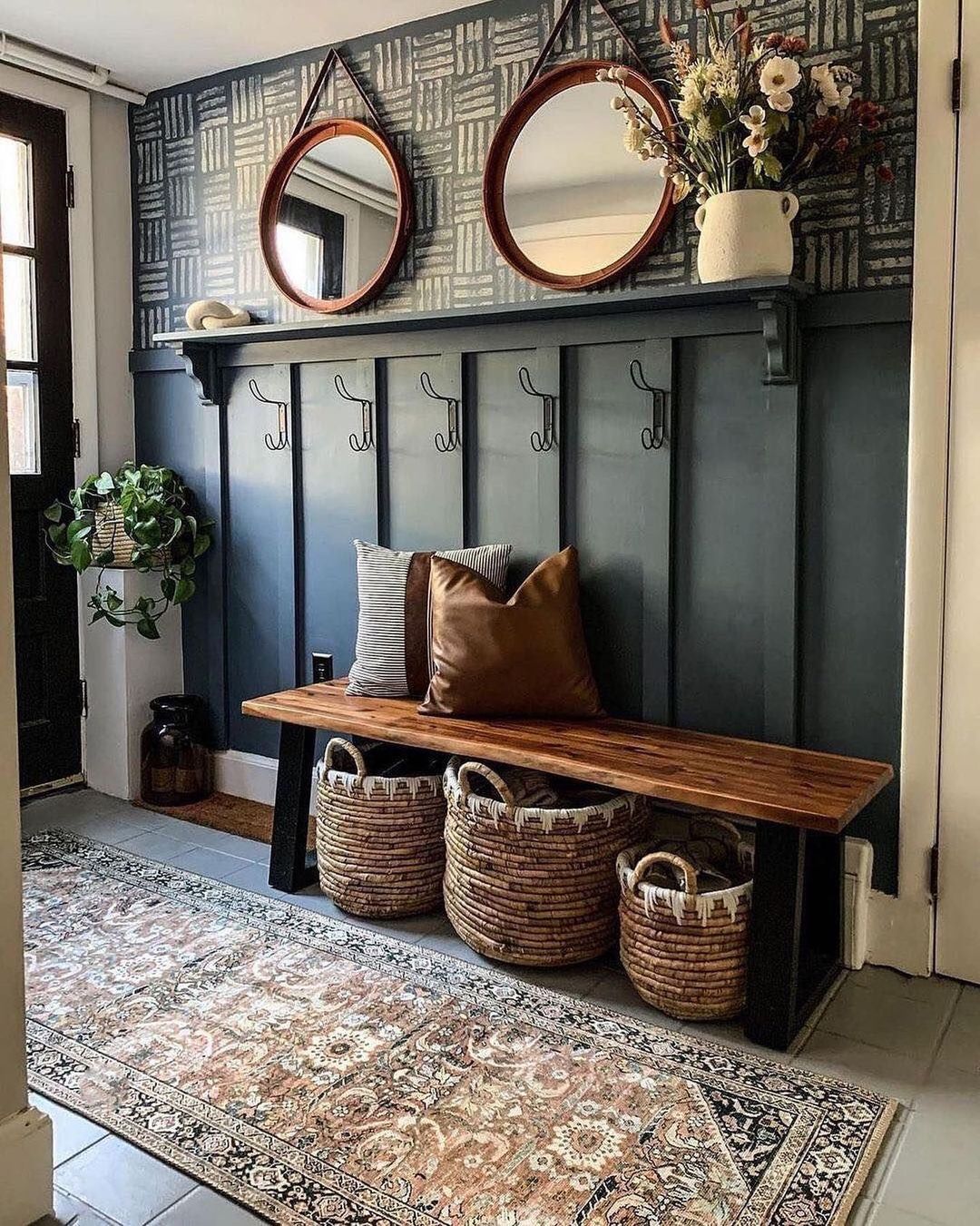 Entryway Elegance with a Boho Touch
