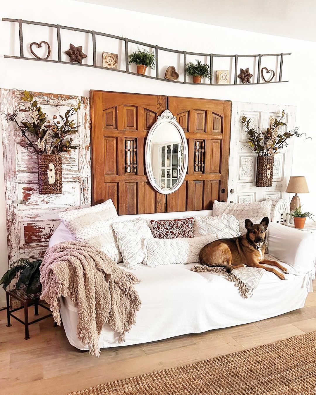 Rustic Textures and Comfy Canine Accents