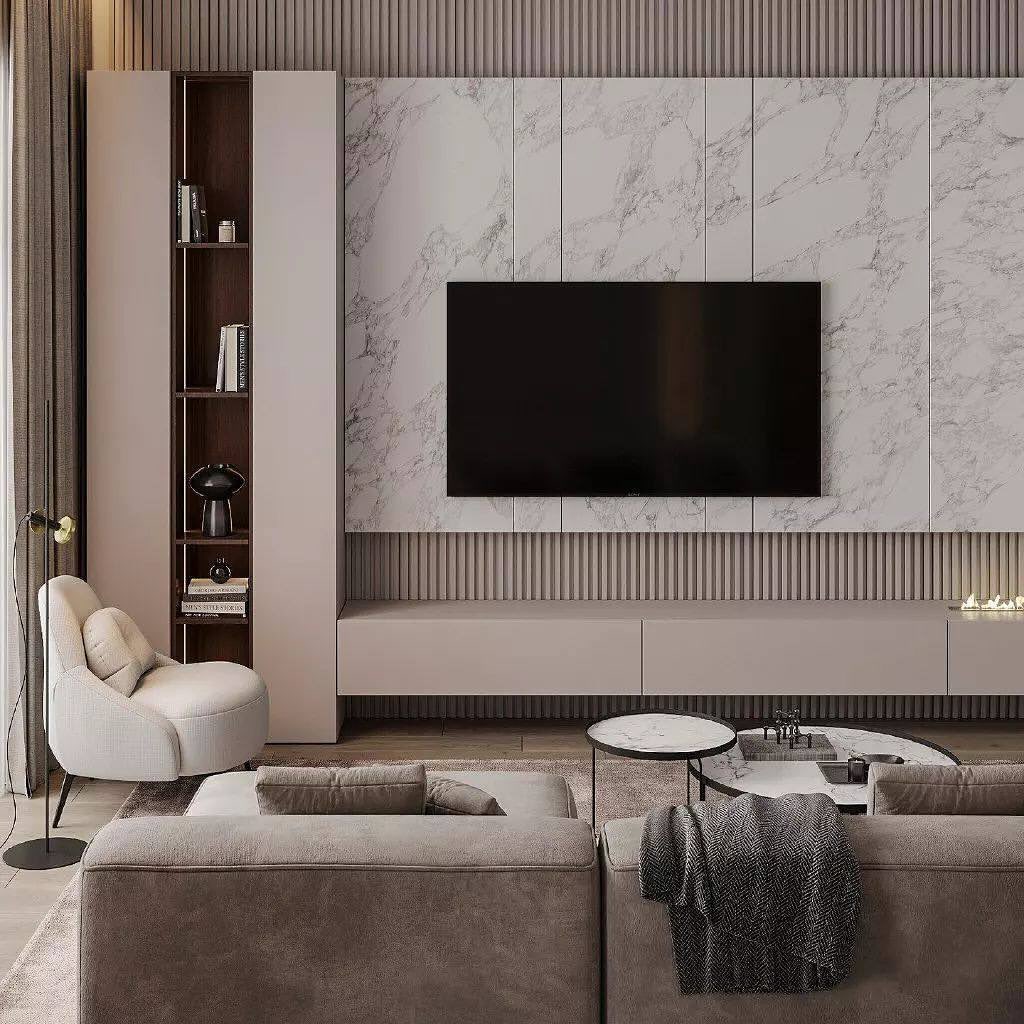 Marble Elegance with Plush Comfort