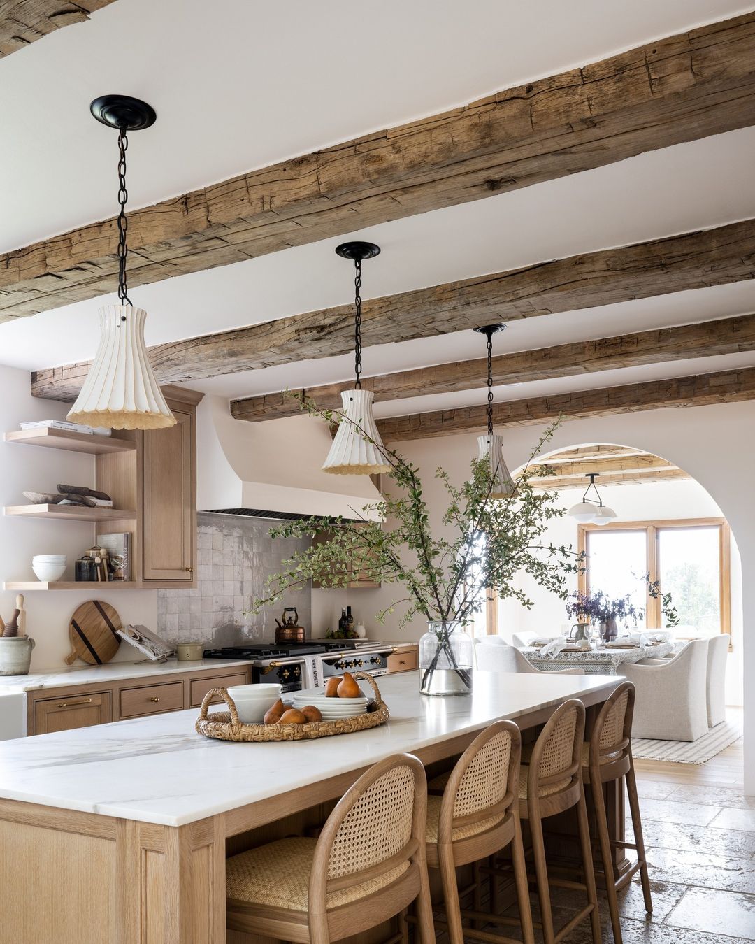 Rustic Elegance with Hanging Pendants