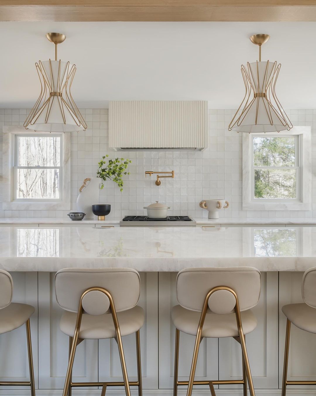 Eccentric Modern with Sculptural Pendants