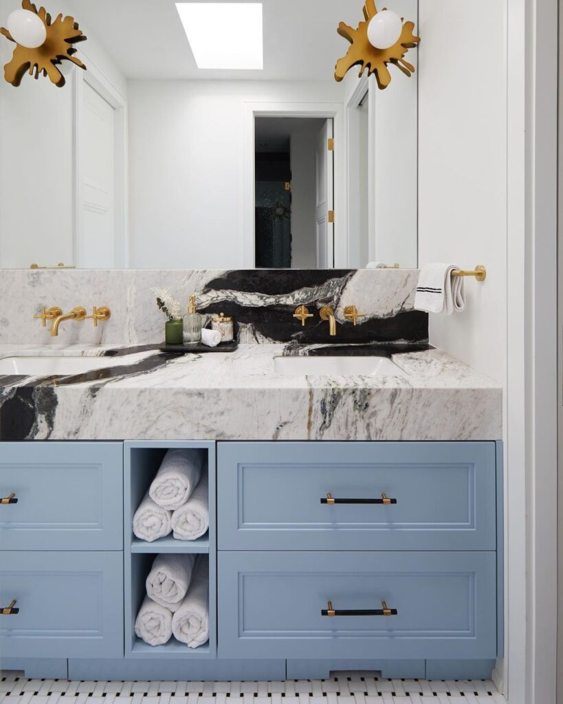 30 Beautiful And Chic Blue Gray Vanity Ideas You Should See