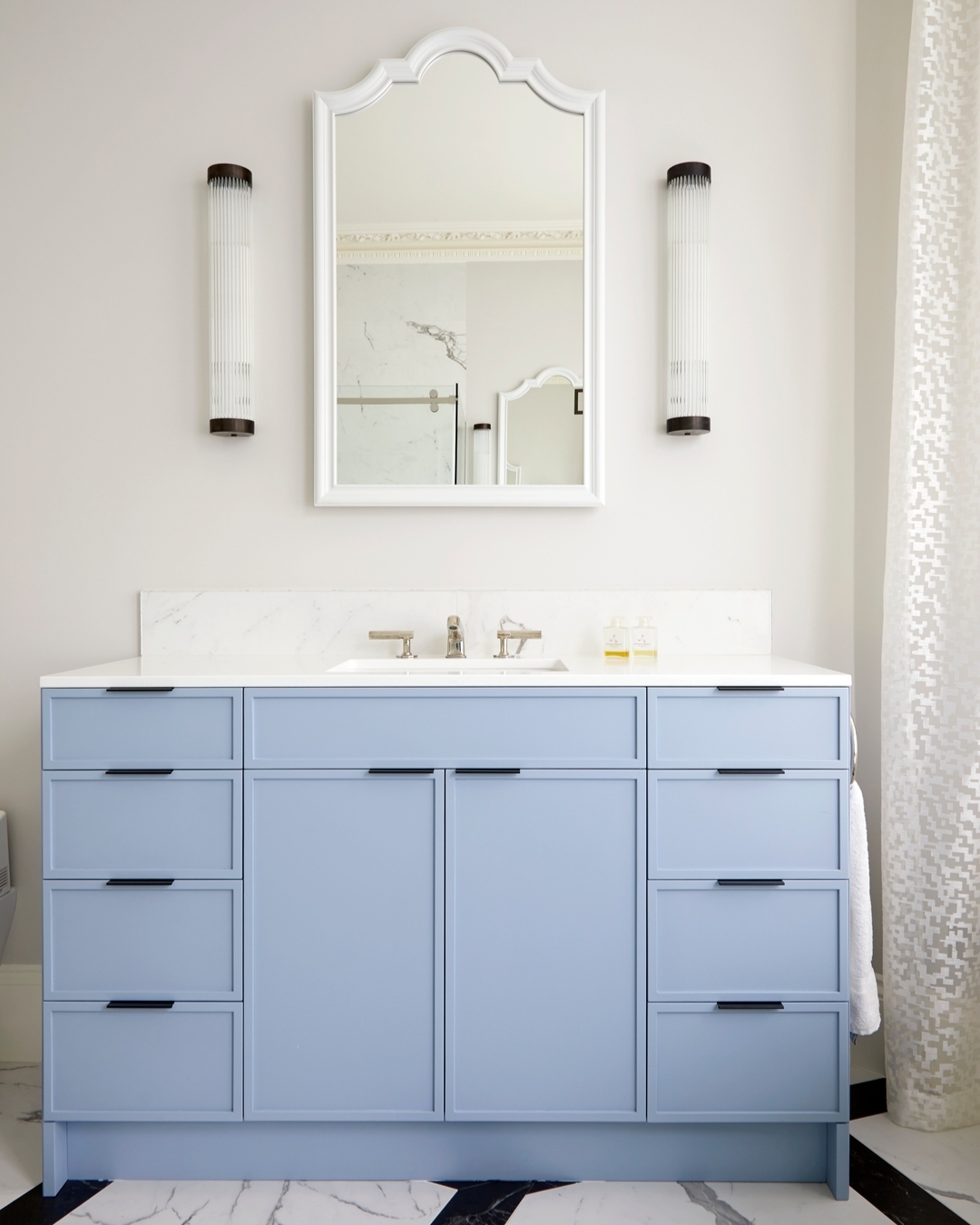 Simply Elegant Light Blue-Gray Vanity