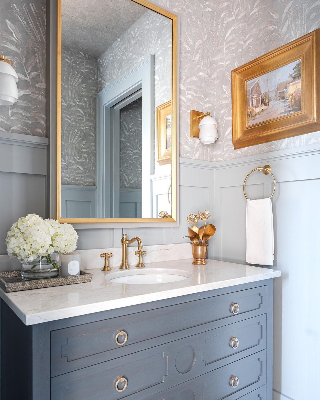 Gracefully Light Blue-Gray Vanity