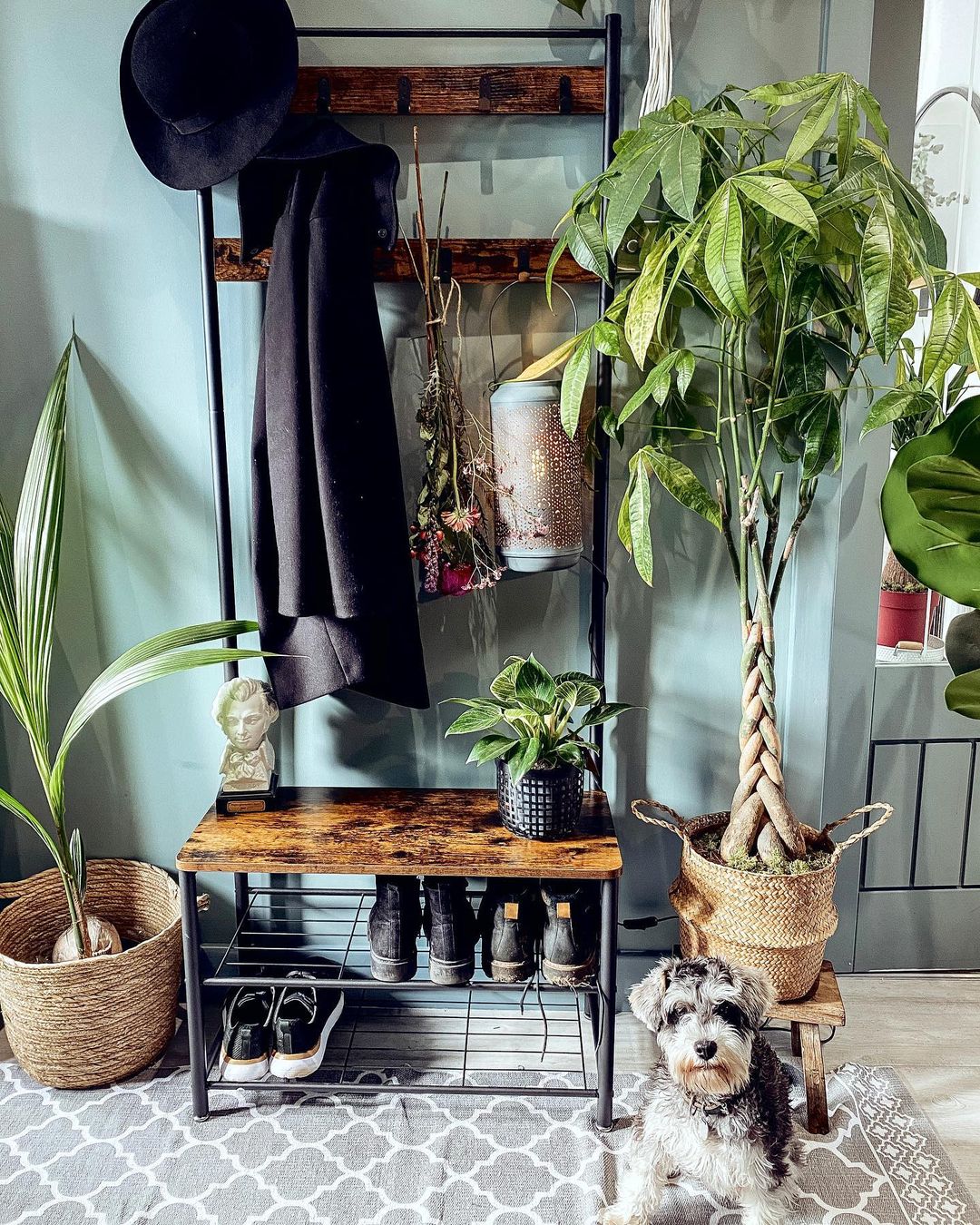 Eclectic and Vibrant Entryway Ensemble