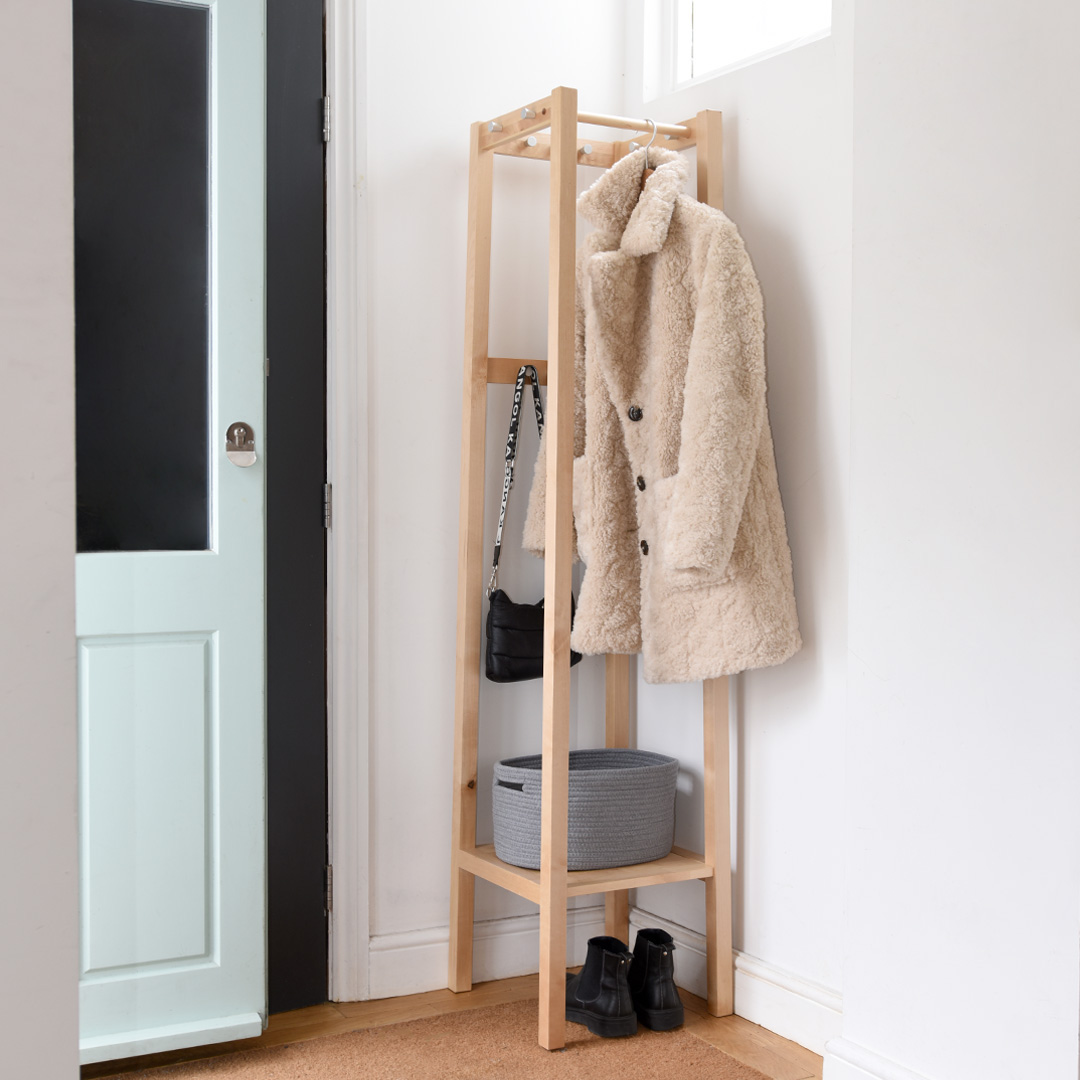 Scandinavian-inspired Free-standing Coat Rack