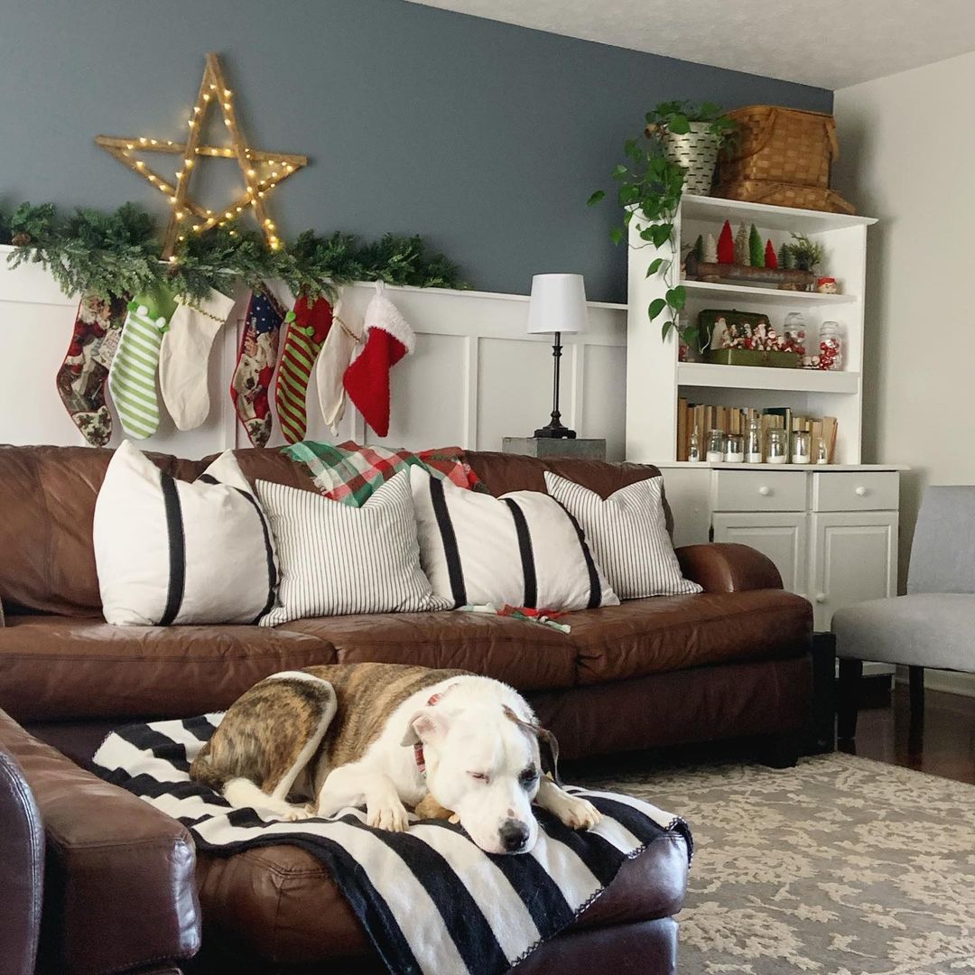 Festive Coziness with Leather Elegance