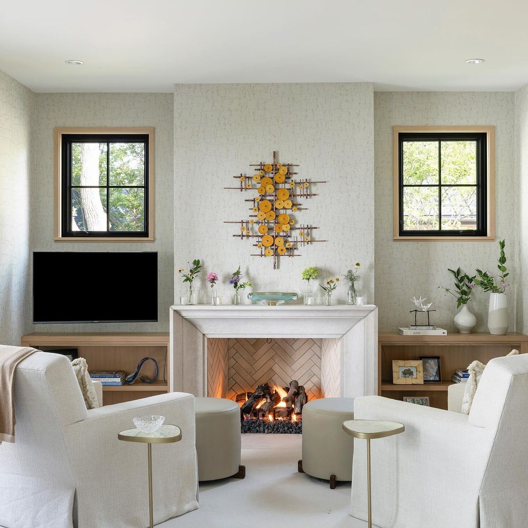 Modern Simplicity by the Hearth Room Design