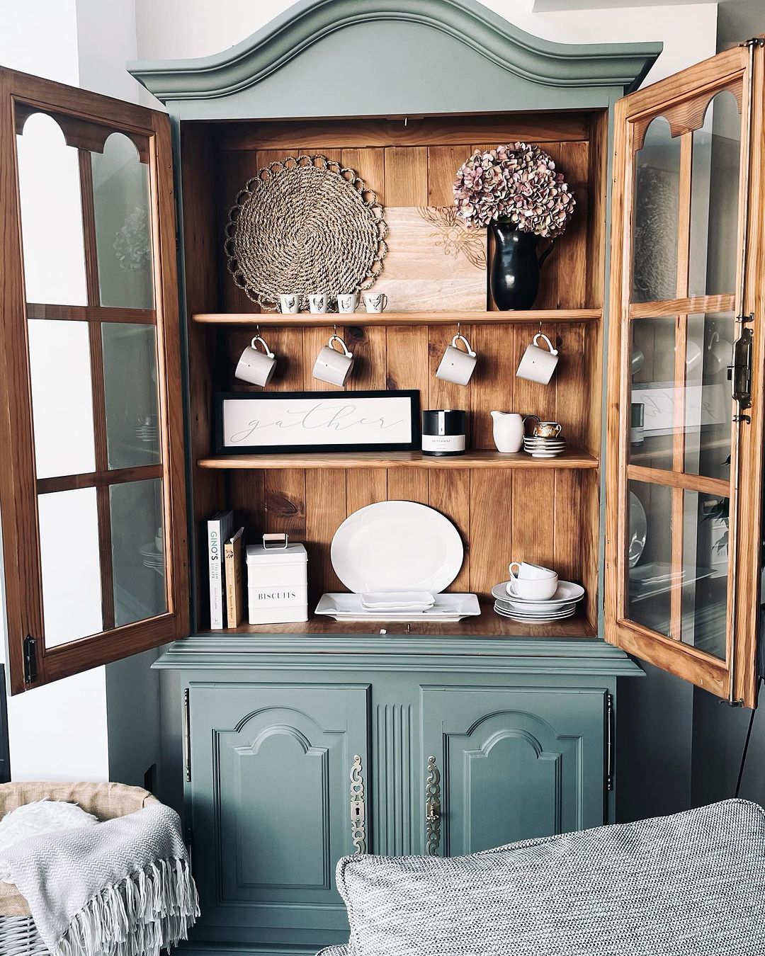 Rustic Charm Dining Room Accent - Best Repurposed China Cabinet Ideas