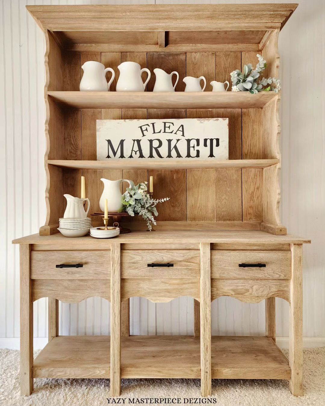 Rustic Market Style Hutch