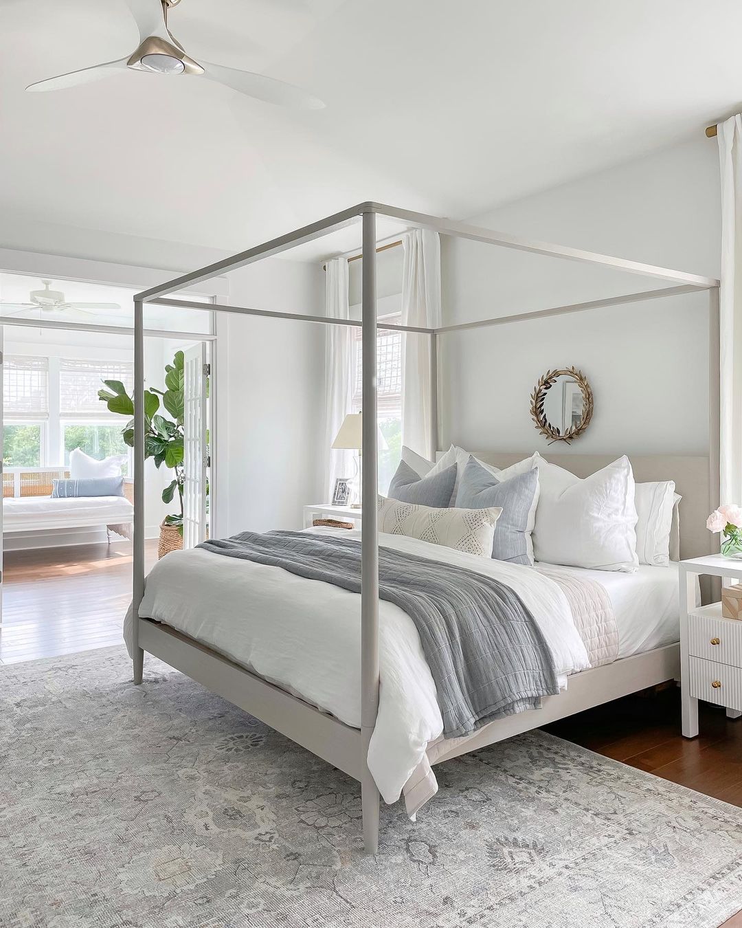 Opt for a Breezy Four-Poster Bed with Soft Linens