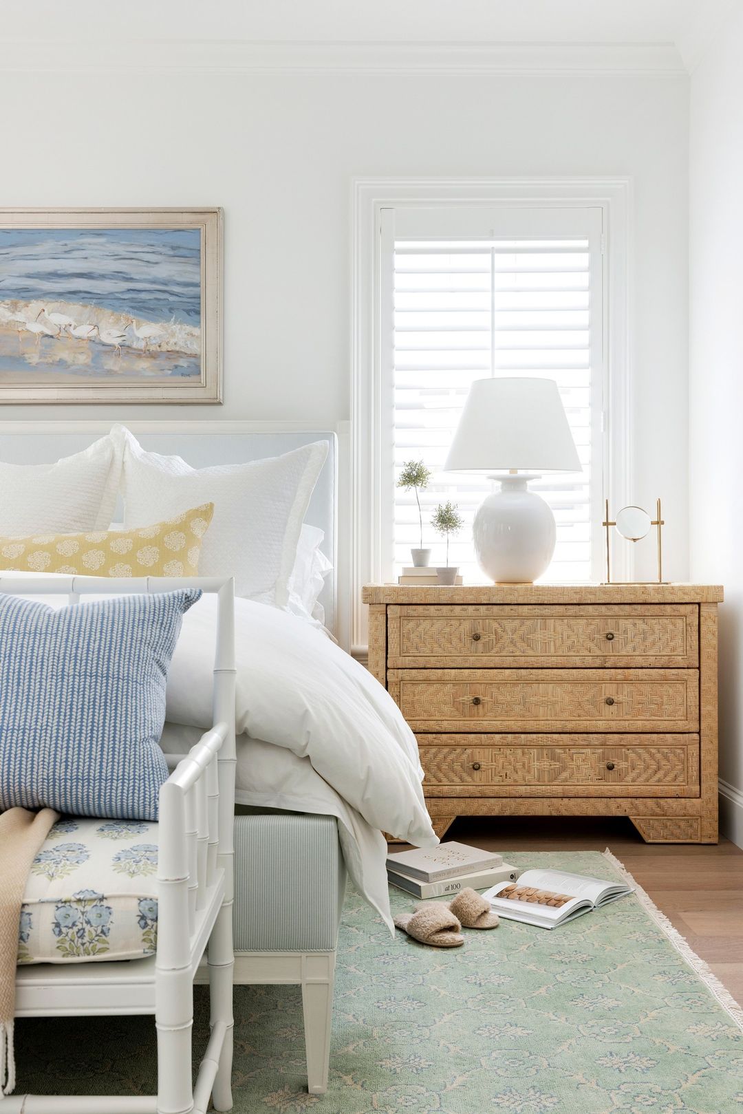 Mix Patterns and Textures for a Cozy Coastal Feel