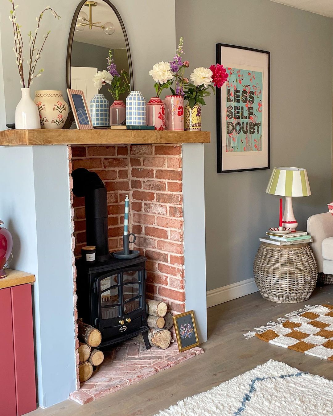 Charming Eclecticism: Vibrant Accents on Classic Brick