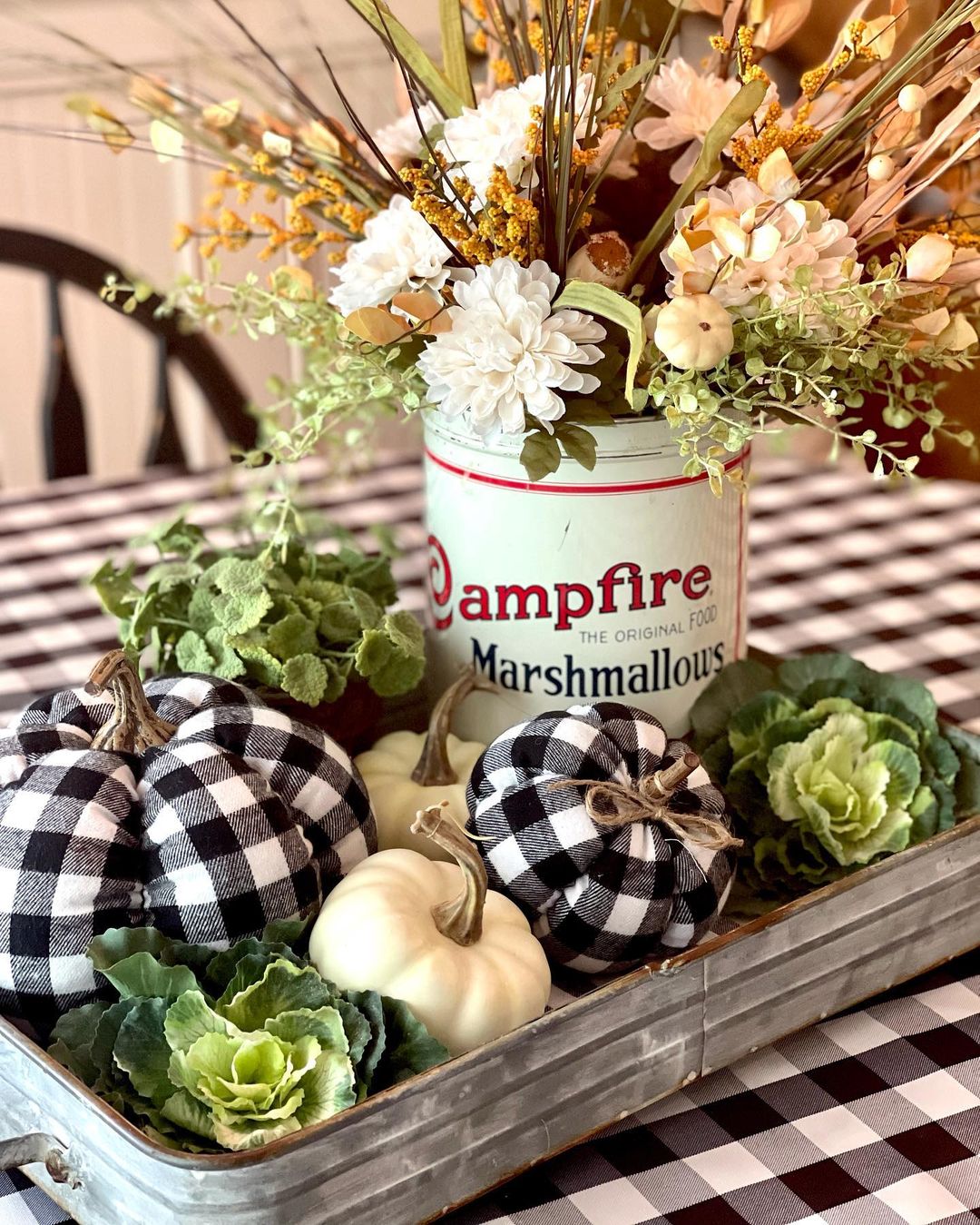 Homestead Harvest: Upcycled Charm and Checkerboard Pumpkins