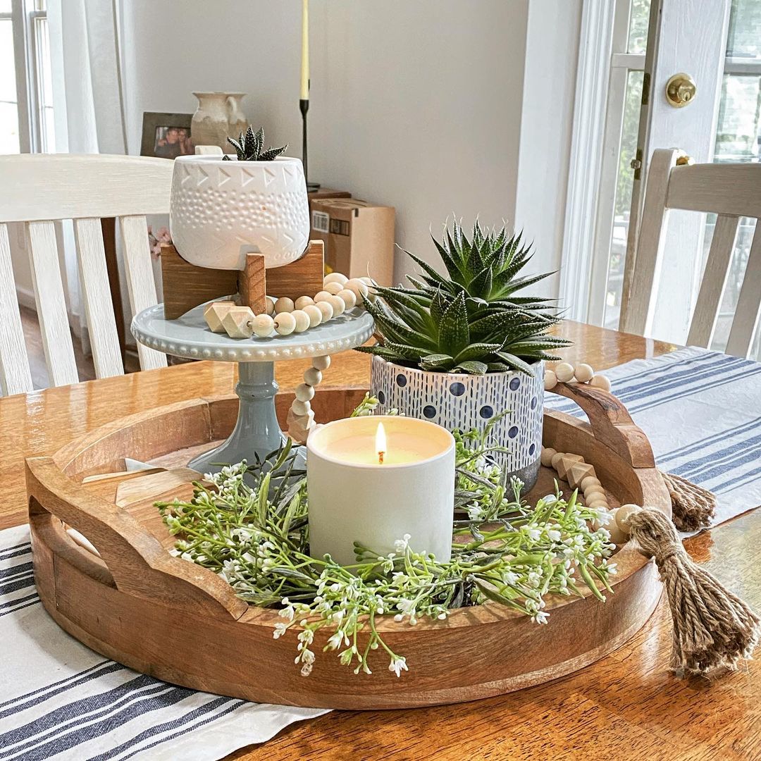 Layered Textures: Succulents and Soft Candlelight