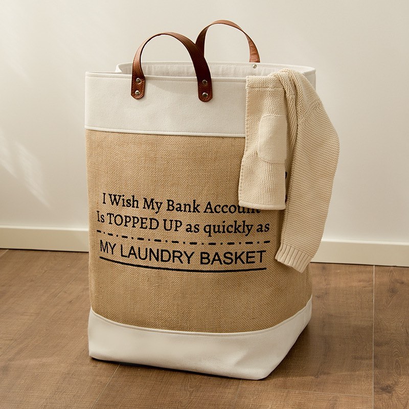 Quirky Quip Canvas Laundry Tote