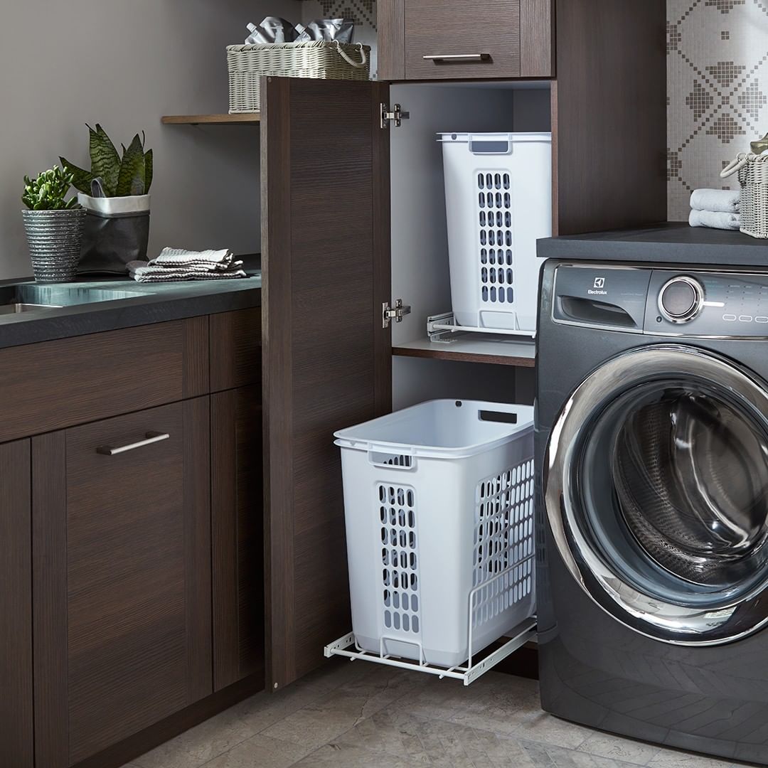 Integrated Laundry Basket Cabinet
