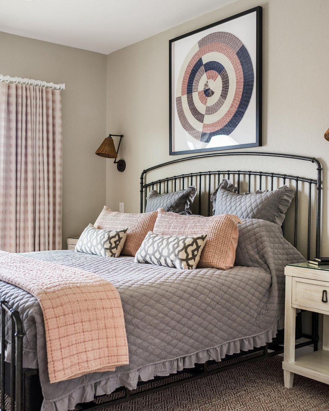 Targeted Style: Metal Bed Frame with Geometric Influence