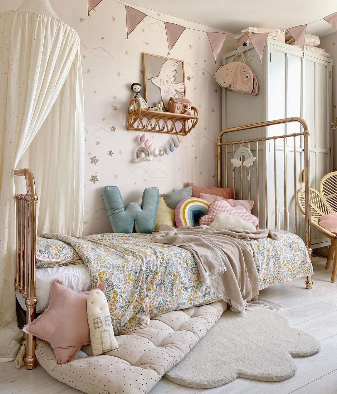 Enchanted Dreams: Whimsical Rose Gold Bed Frame