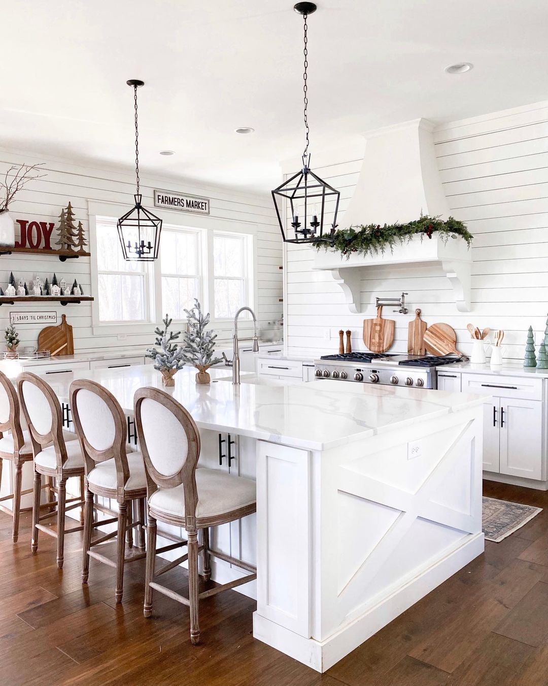 Bright and Festive with Shiplap Walls