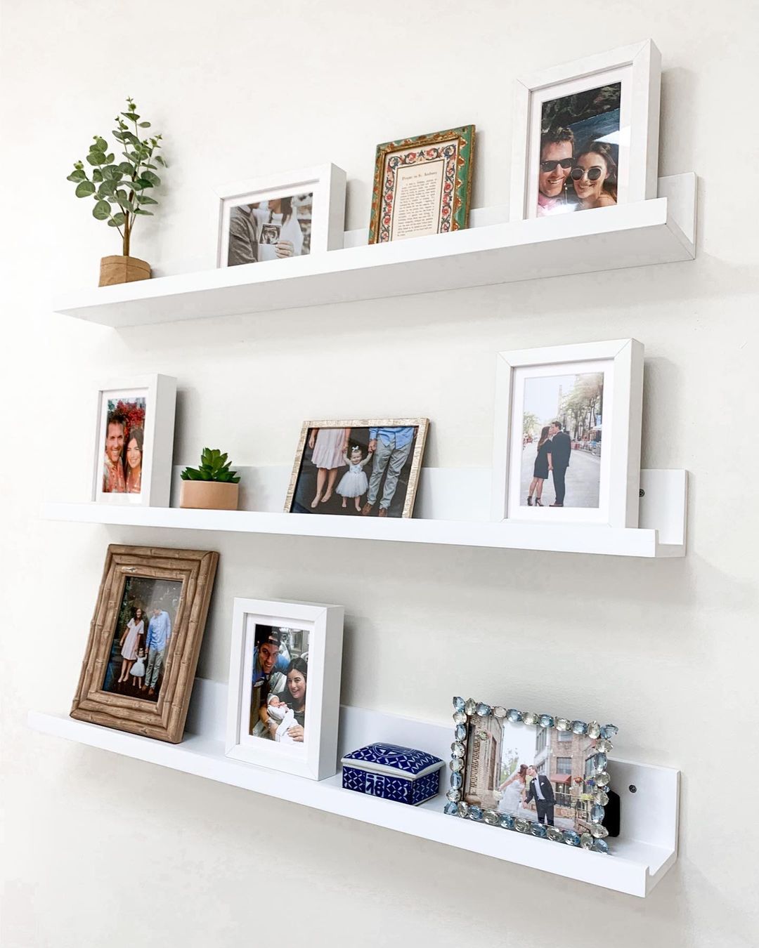 10. Personal Gallery on Minimalist Shelves