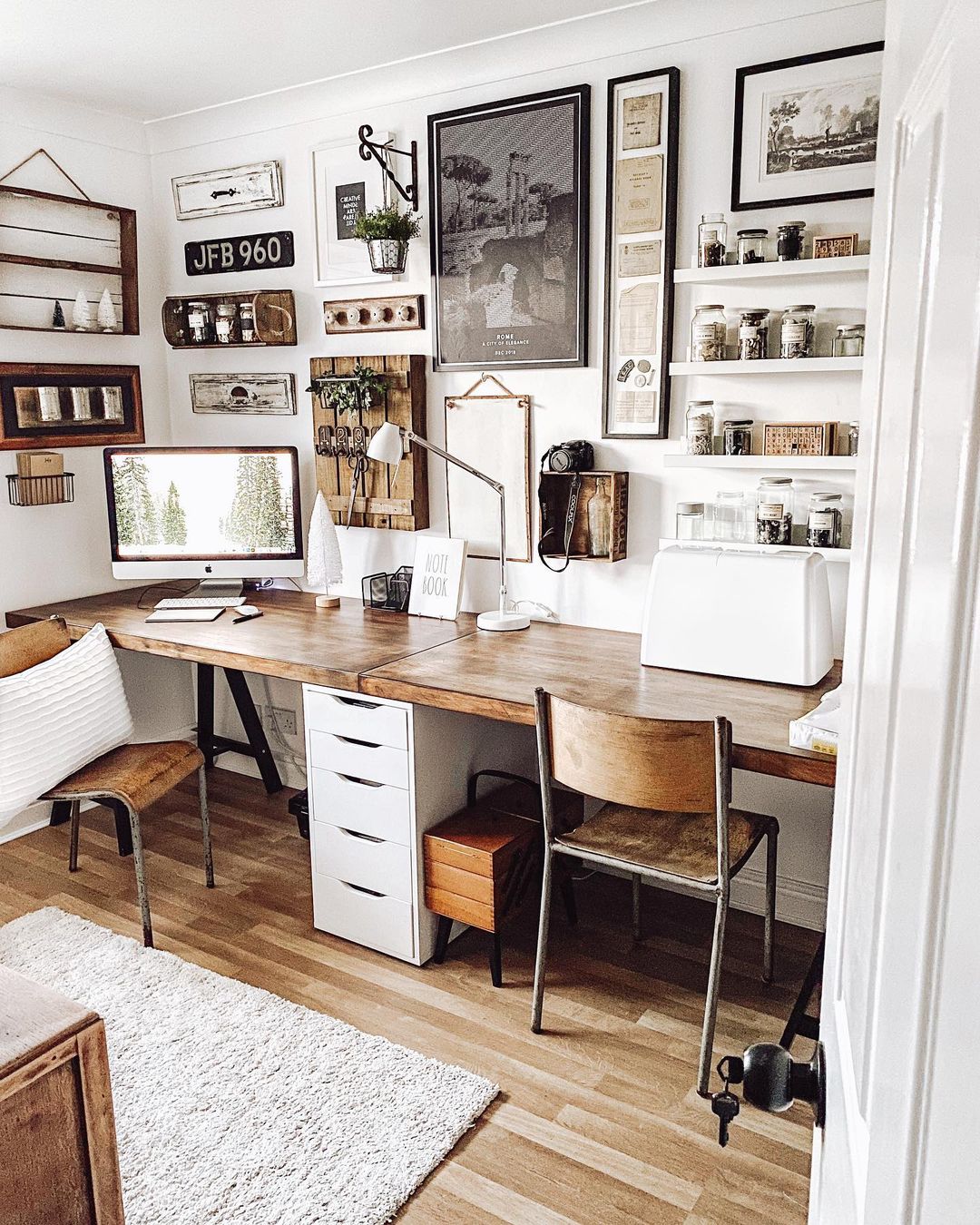 Incorporate Vintage Elements for a Rustic Office Feel