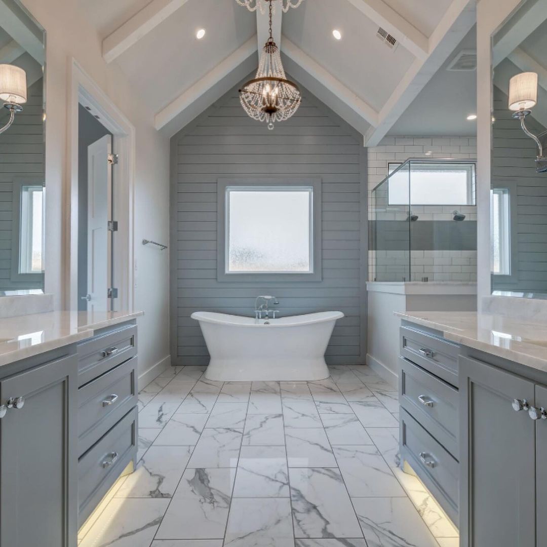 Create a Spa-Like Retreat with Grey Shiplap