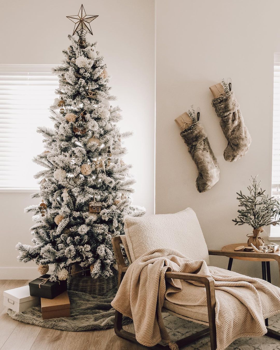 Wall-Mounted Stockings by the Tree